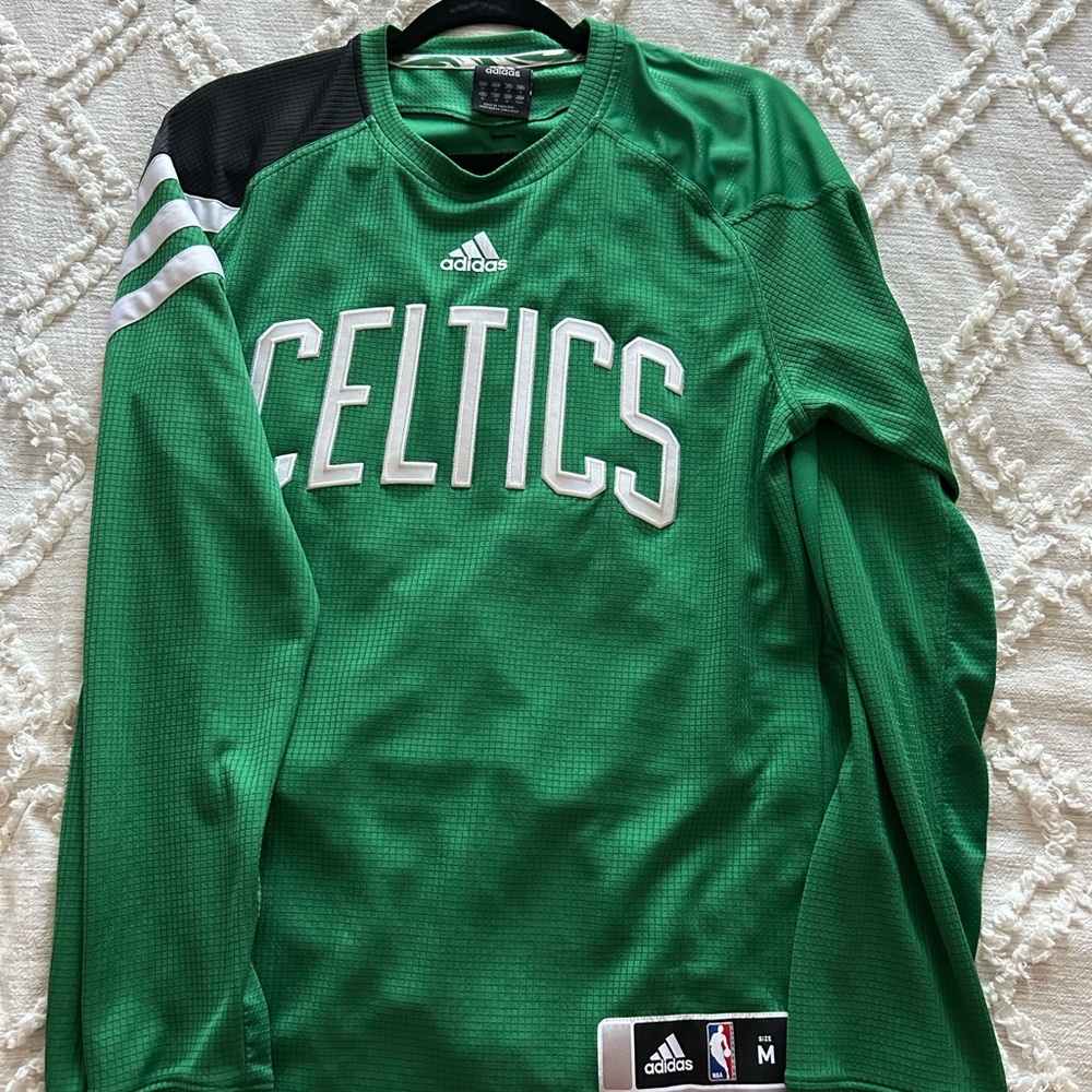 Adidas Kids Green Celtics Long Sleeve Shirt